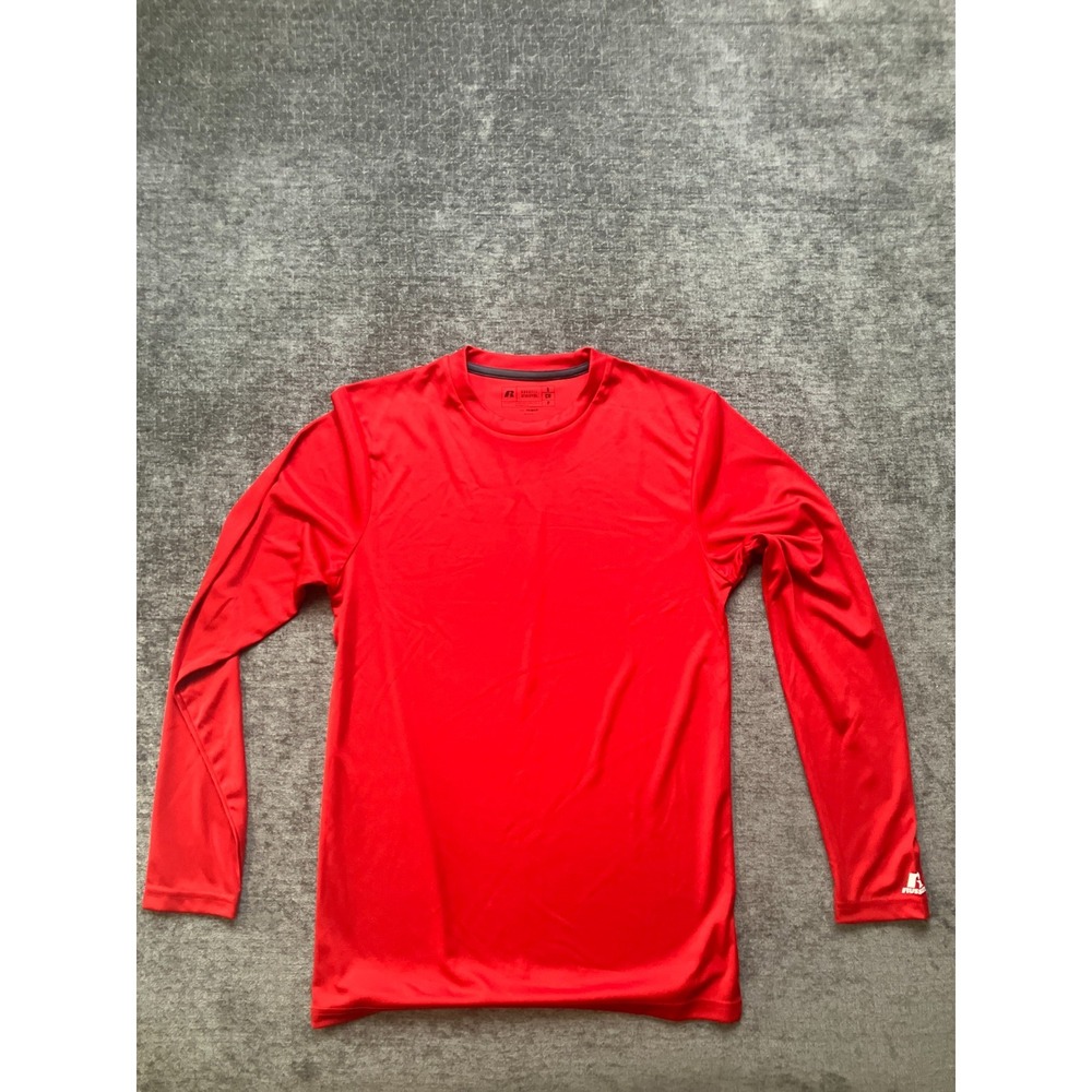 Russell Athletic Dri-Power Shirt Mens Small Bright Red Gym Workout Performance